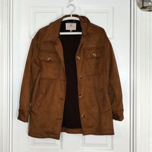 Shacket brown Faux suede size small